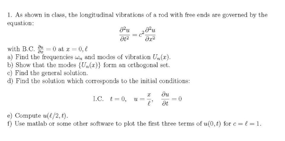 Solved Given The Boundary And Initial Conditions, Solve The | Chegg.com