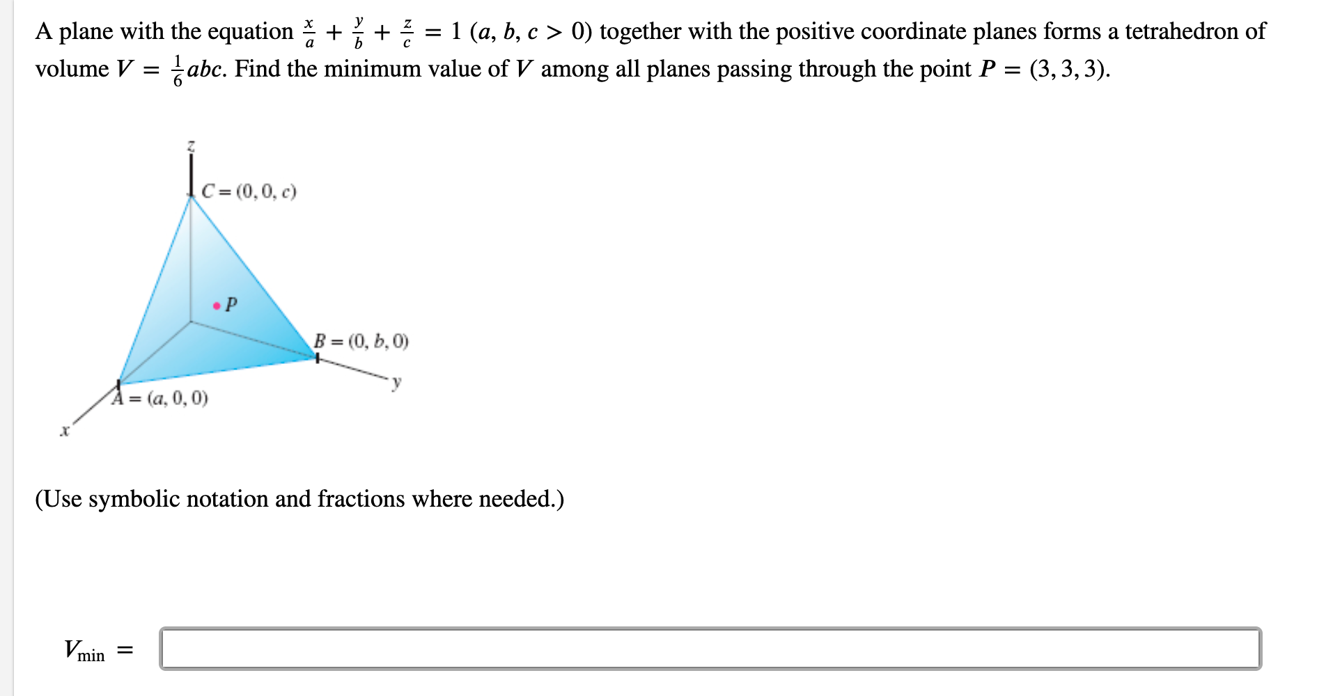 Solved = B A A Plane With The Equation + * + 2 = 1 (a, B, C | Chegg.com