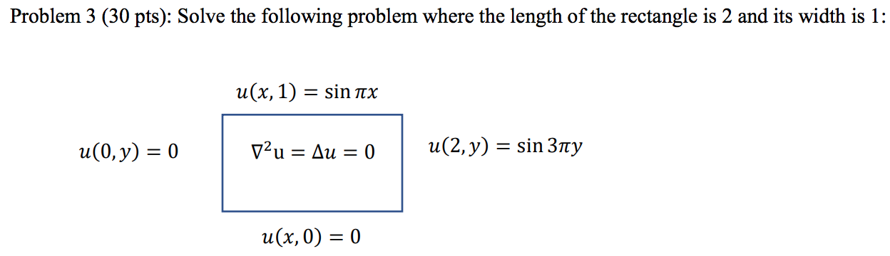 Problem 3 30 Pts Solve The Following Problem Wh Chegg Com