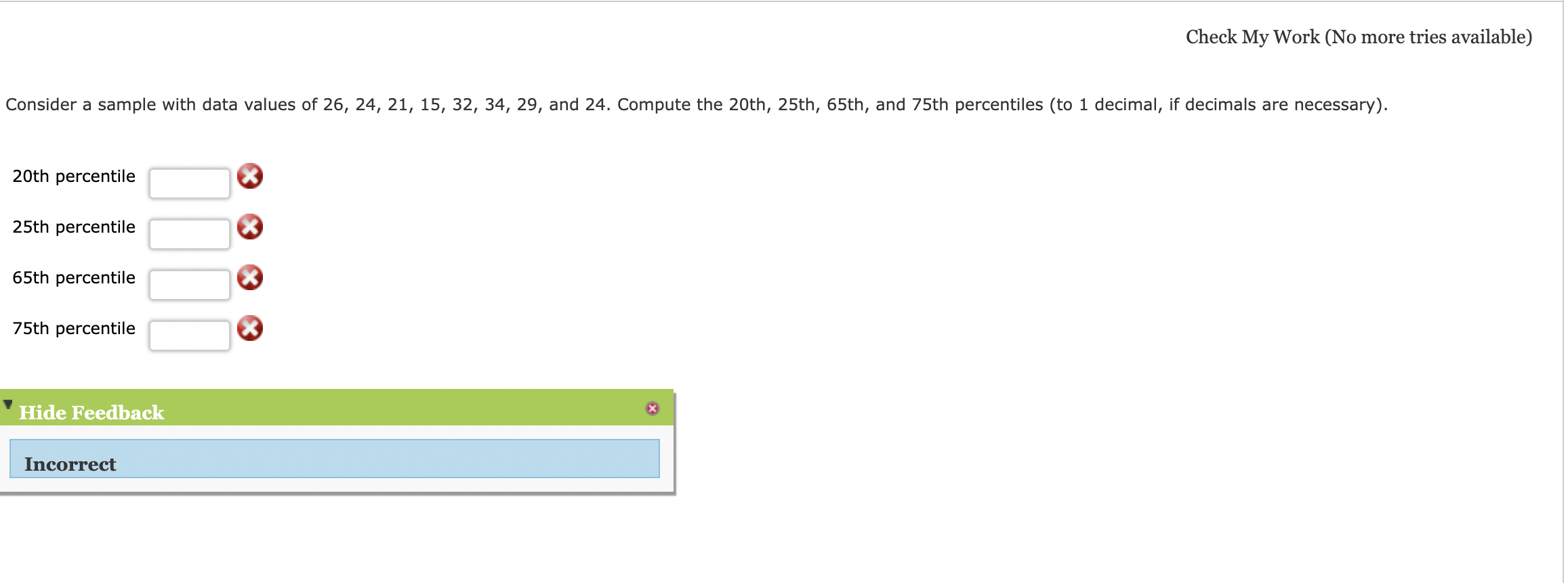 Solved 20th Percentile 25th Percentile 65th Percentile 75th Chegg Com   PhpWjCijt