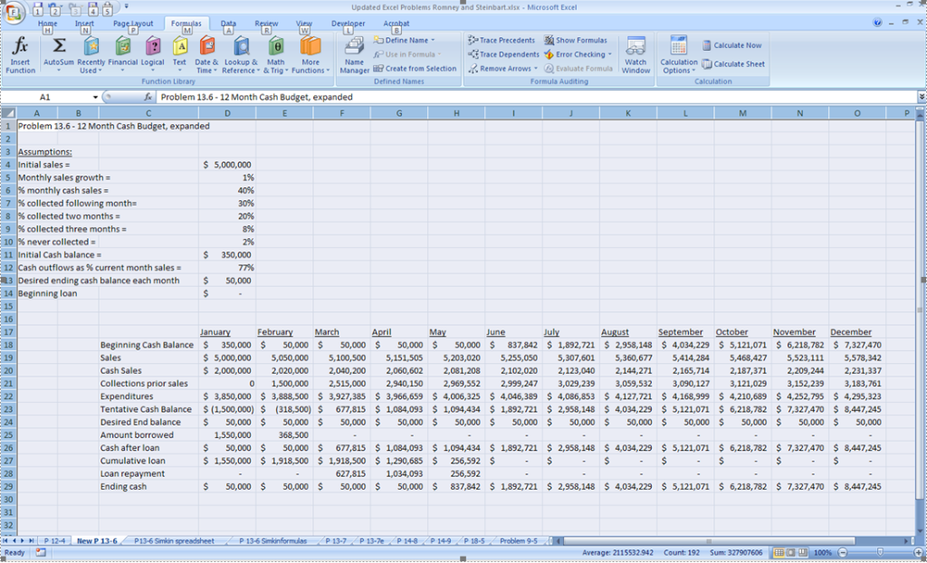 Solved Please tell me the excel formulas for the picture | Chegg.com