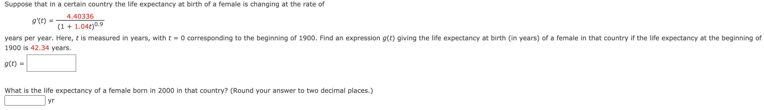 Solved Suppose that in a certain country the life expectancy | Chegg.com