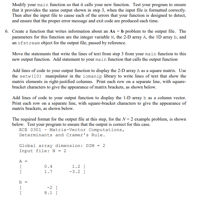 Solved 1. Create a main function. Define an ofstream object, | Chegg.com