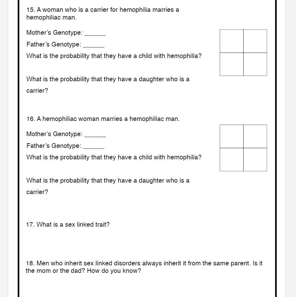 solved-15-a-woman-who-is-a-carrier-for-hemophilia-marries-a-chegg