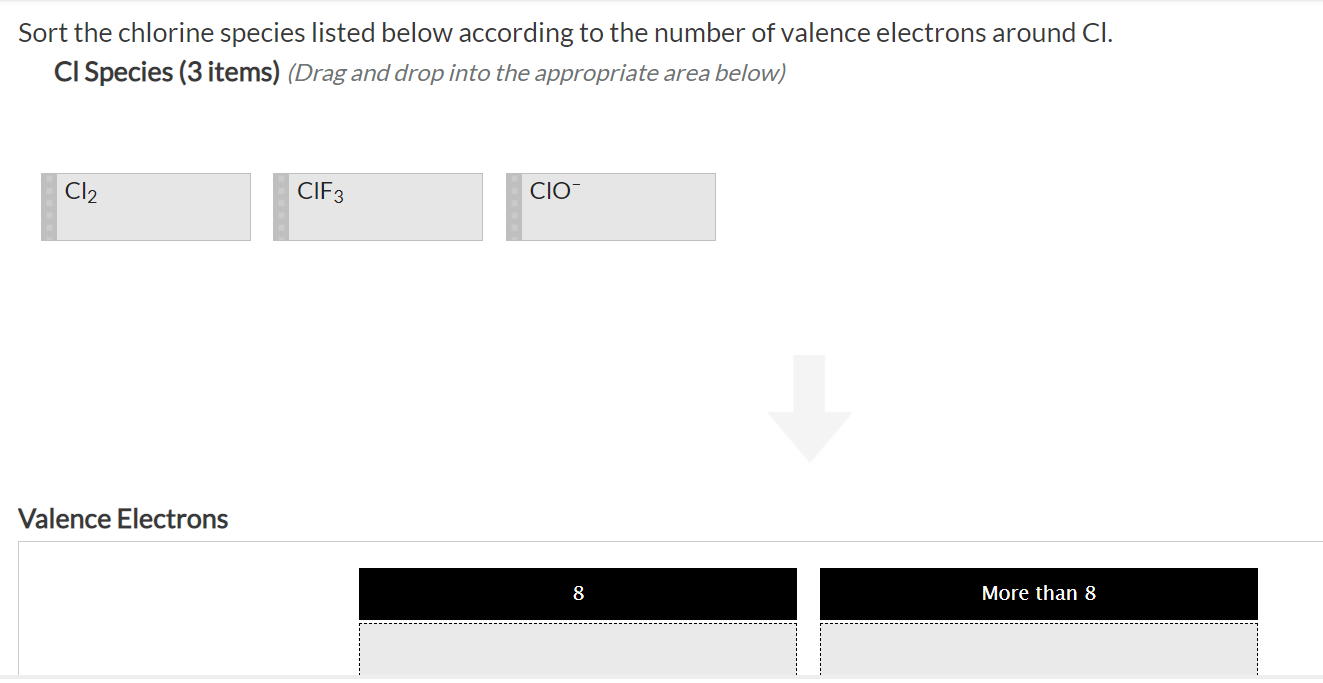Solved Chlorine is a period 3 element and can therefore have