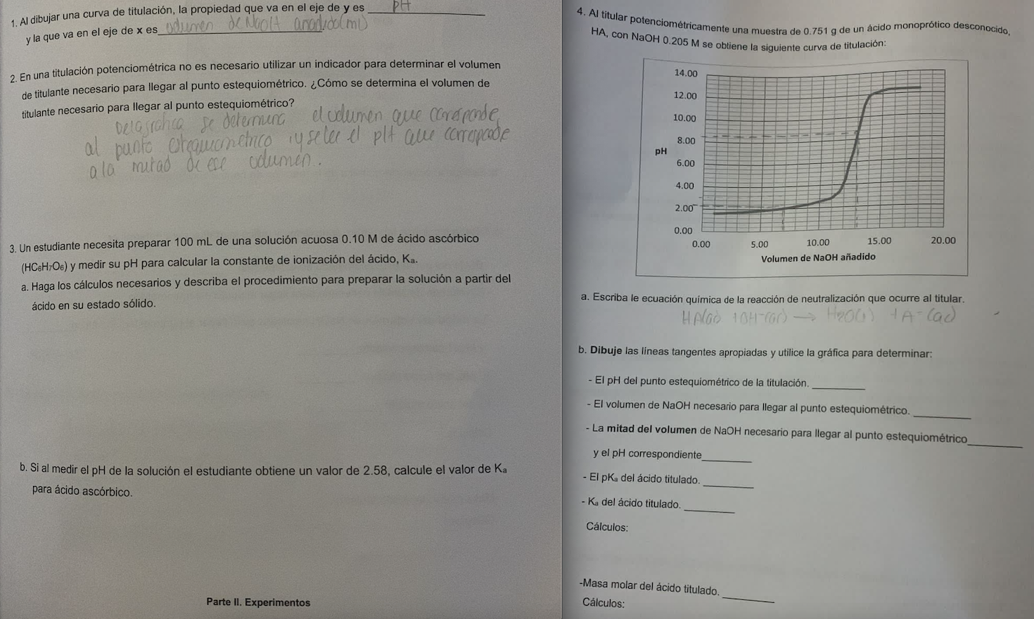 PH 1. Al dibujar una curva de titulación, la propiedad que va en el eje de y es y la que va en el eje de x es_odimen de Noora