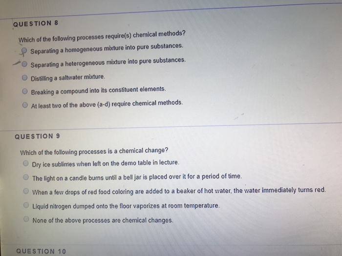 Solved QUESTION 8 Which of the following processes | Chegg.com