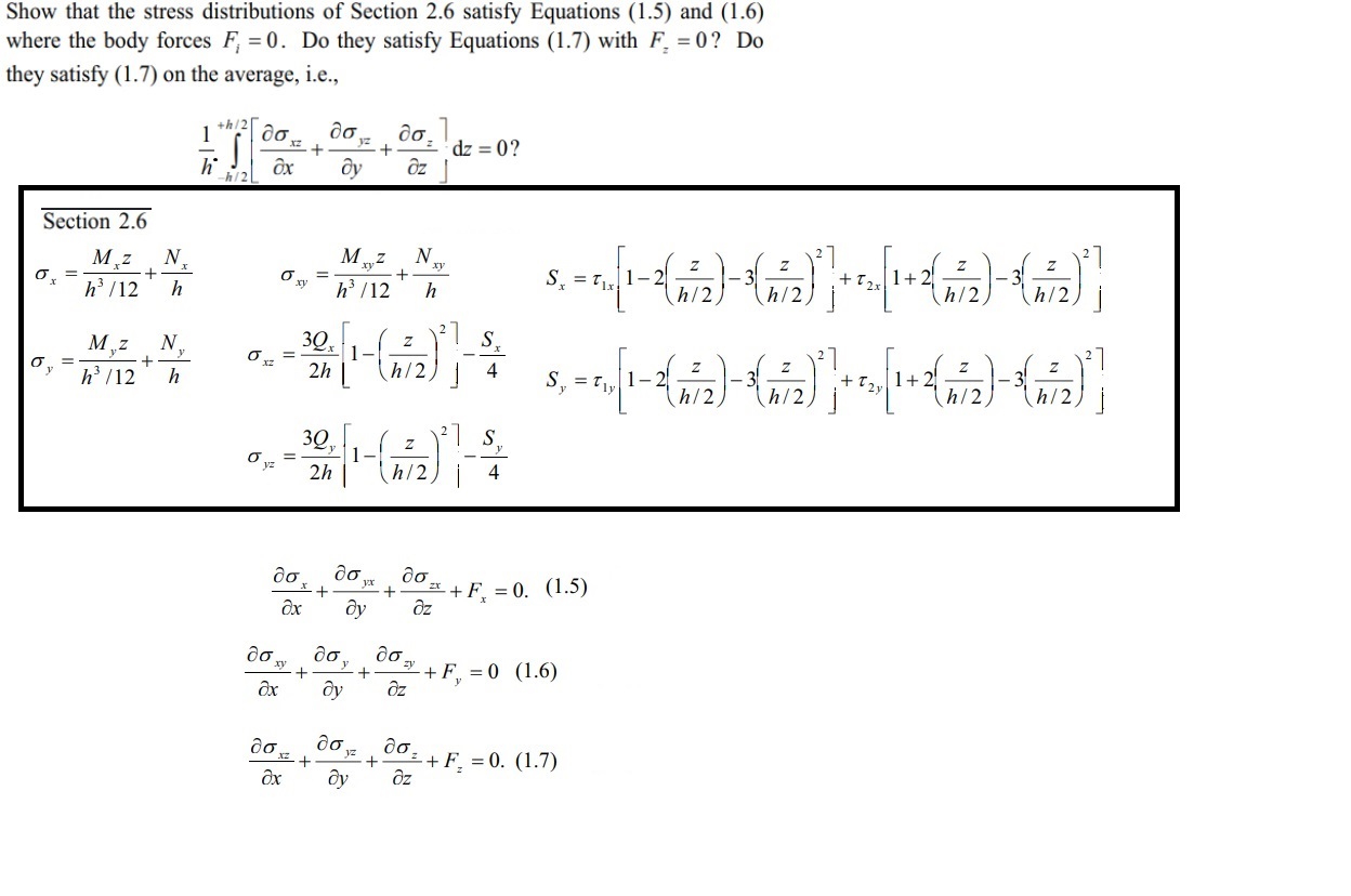 Solved Stress Distribution, please solve detailed step by | Chegg.com