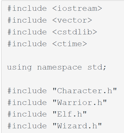 Solved Please provide a response in C++.The base Character | Chegg.com
