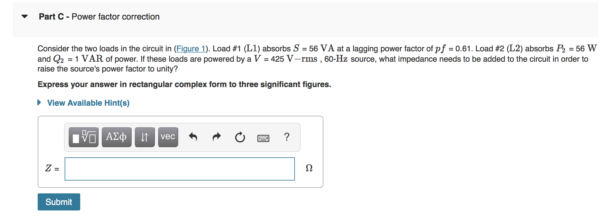 Solved Review Part A-Power and power factor for parallel | Chegg.com