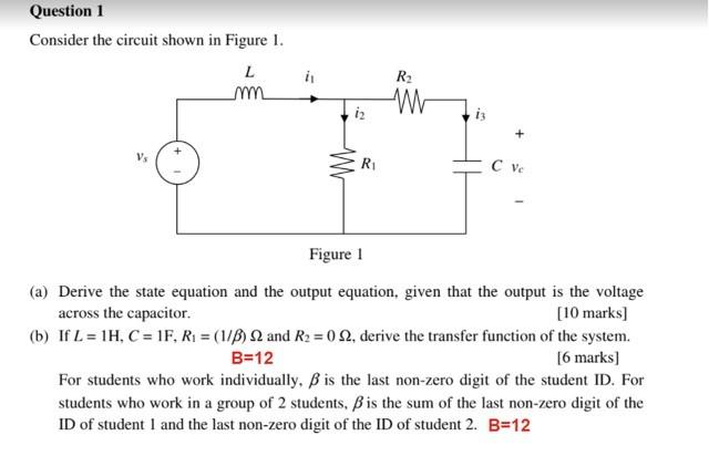 Solved Question 1 Consider the circuit shown in Figure 1. L | Chegg.com