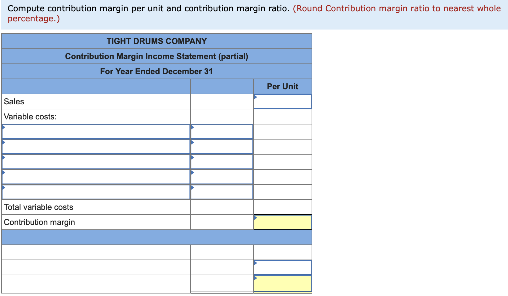 Solved Compute contribution margin per unit and contribution | Chegg.com
