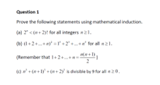 Solved Question 1 Prove The Following Statements Using | Chegg.com