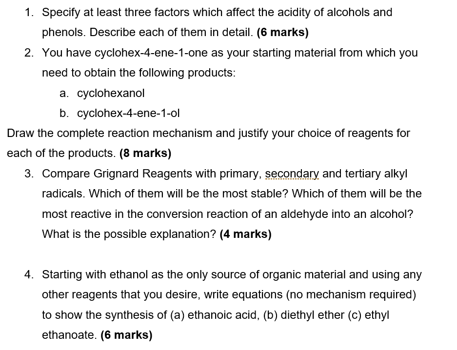 Solved 1 Specify At Least Three Factors Which Affect The Chegg