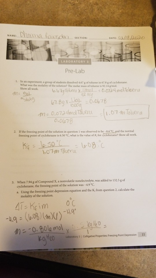 Solved Name Dharma Hainsdon Section Date 02 18 Is Chegg Com