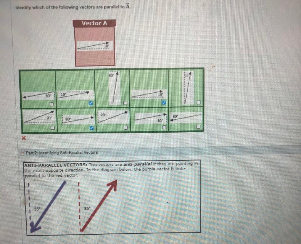Solved Identify which of the following vectors are parallel | Chegg.com