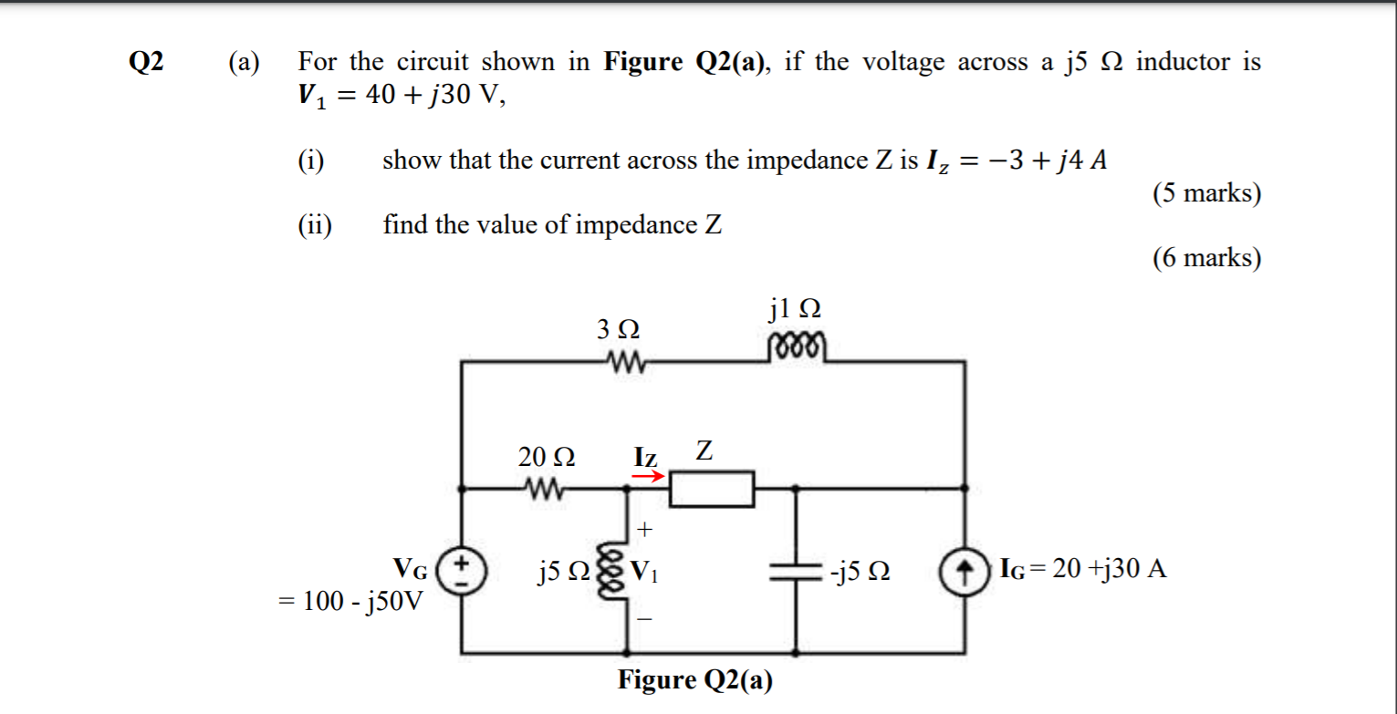 Solved Q2 (a) For the circuit shown in Figure Q2(a), if the | Chegg.com