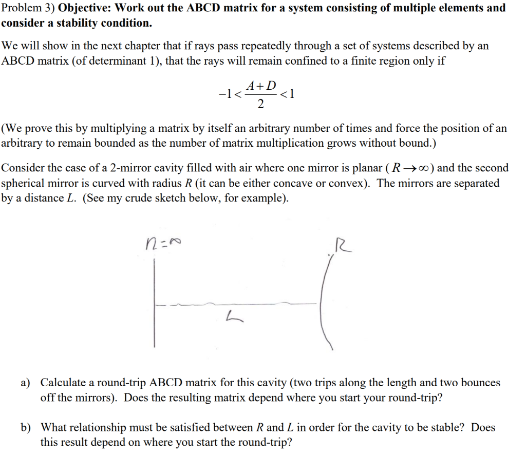 Problem 3) Objective: Work out the ABCD matrix for a | Chegg.com