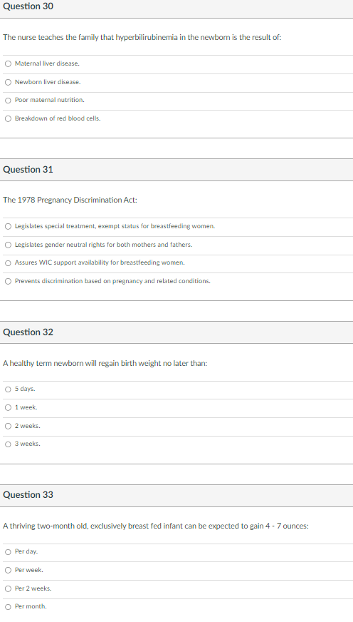 Solved The nurse teaches the family that hyperbilirubinemia | Chegg.com