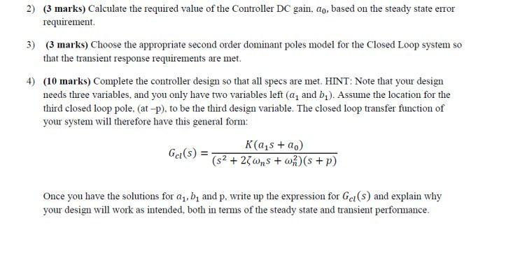 Solved 2) (3 marks) Calculate the required value of the | Chegg.com