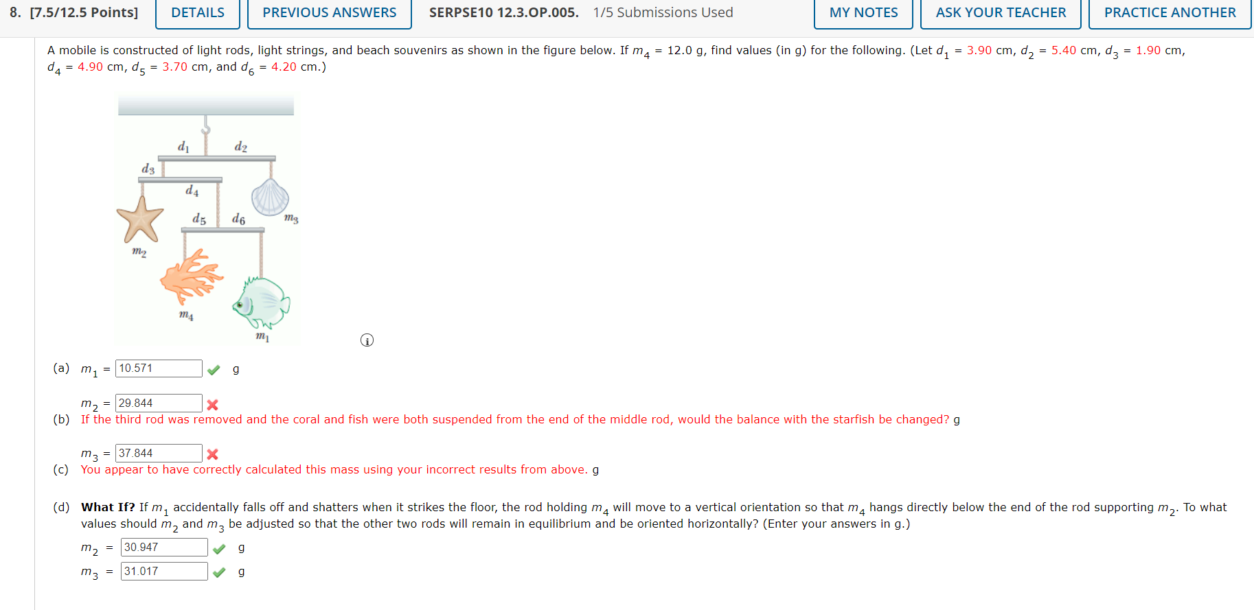 Solved 8. [7.5/12.5 Points] DETAILS PREVIOUS ANSWERS | Chegg.com