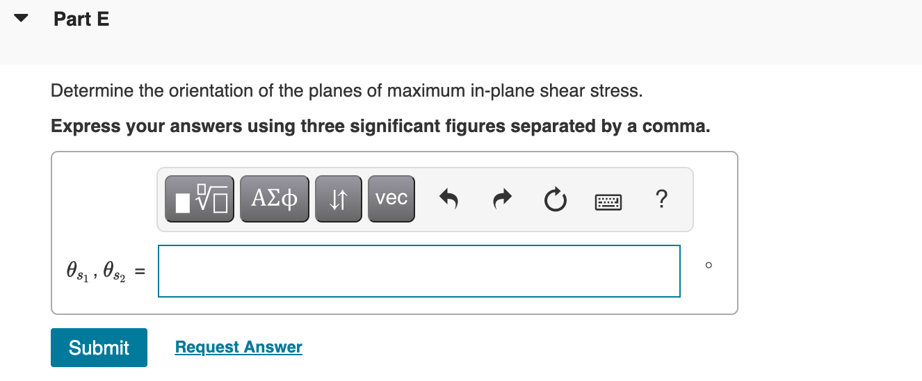 Solved Determine The Principal Stresses. The State Of Stress | Chegg.com