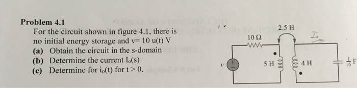 Solved Problem 4.1 2.5 H For the circuit shown in figure | Chegg.com