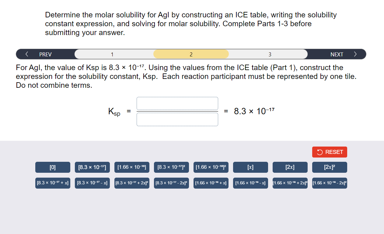 Solved Determine the molar solubility for Agl by Chegg