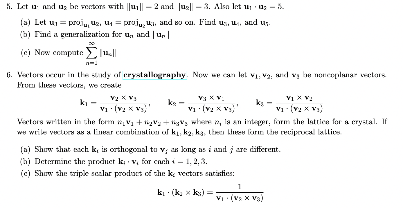 Solved 5. Let U1 And U2 Be Vectors With ∥u1∥=2 And ∥u2∥=3. | Chegg.com