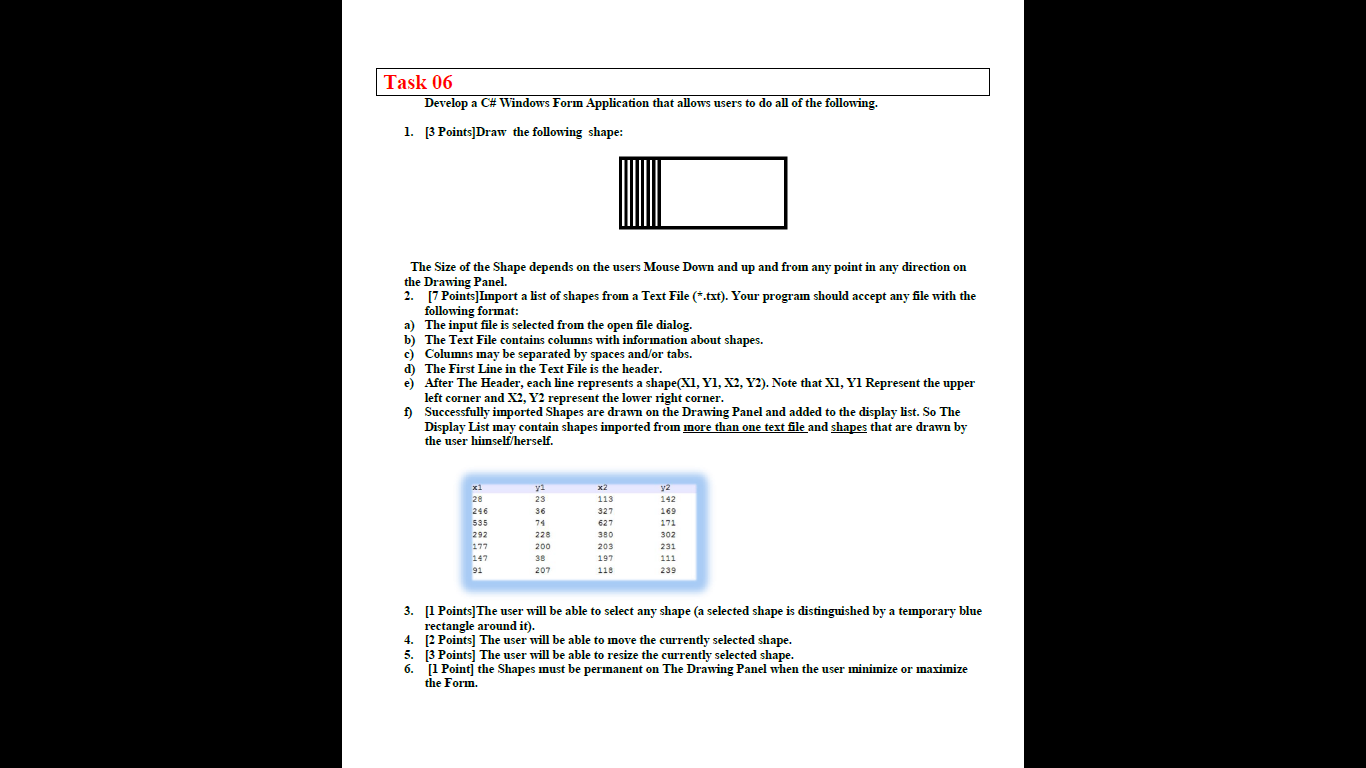 Task 06 Develop a C# Windows Form Application that | Chegg.com