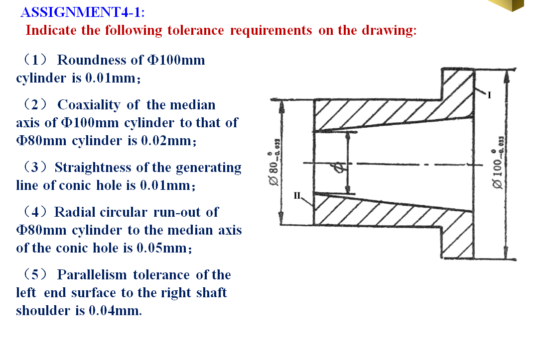 Solved (5) Indicate the following tolerance requirements on