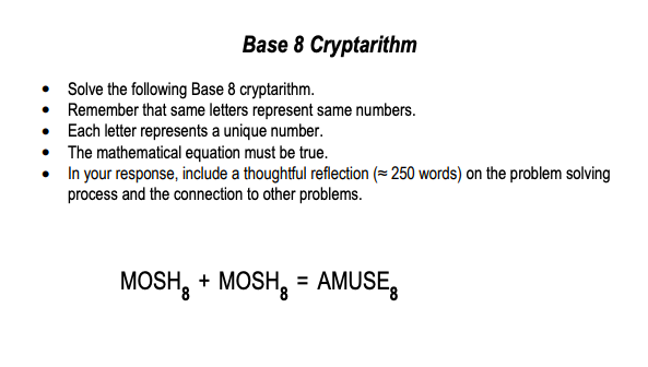 Solved . . Base 8 Cryptarithm Solve the following Base 8 | Chegg.com