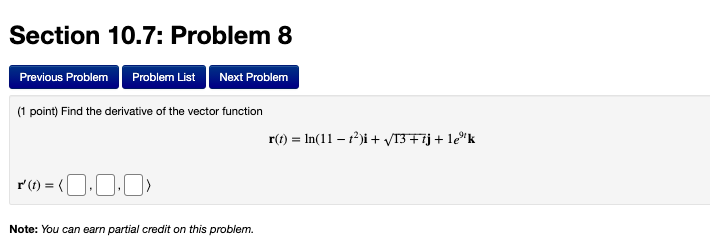 Solved Section 10.7: Problem 8 Previous Problem Problem List | Chegg.com
