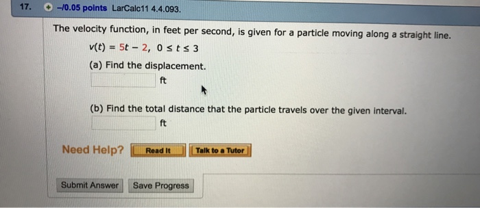 Solved 0 0 05 Points Previous Answers Larcalc11 4 4 051