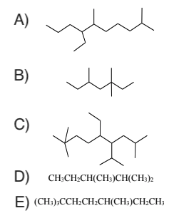 Solved A) الممل B) w C) they D) ( CH3CH2CH(CH3)CH(CH3)2 E) | Chegg.com