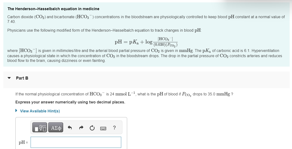 [Solved]: The Henderson-Hasselbalch Equation Relates The PH