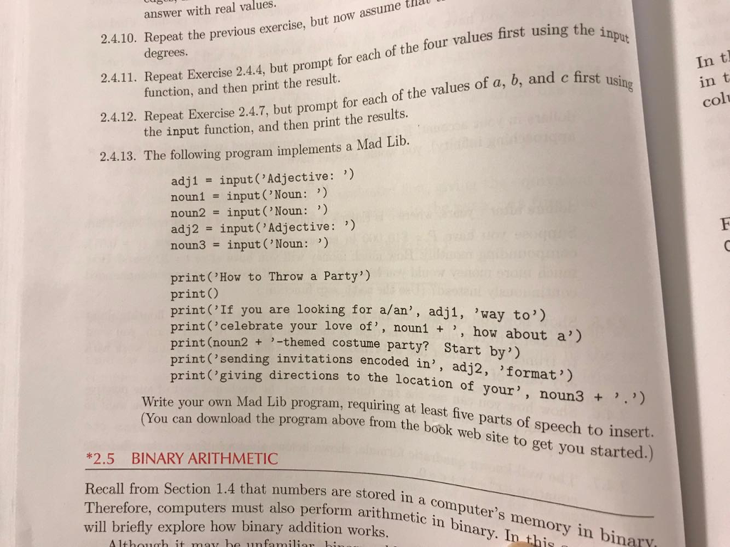 Solved tllal answer with real values. 2.4.10. Repeat the | Chegg.com