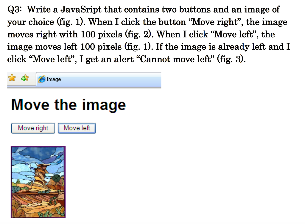 Solved Q3: Write a JavaSript that contains two buttons and | Chegg.com