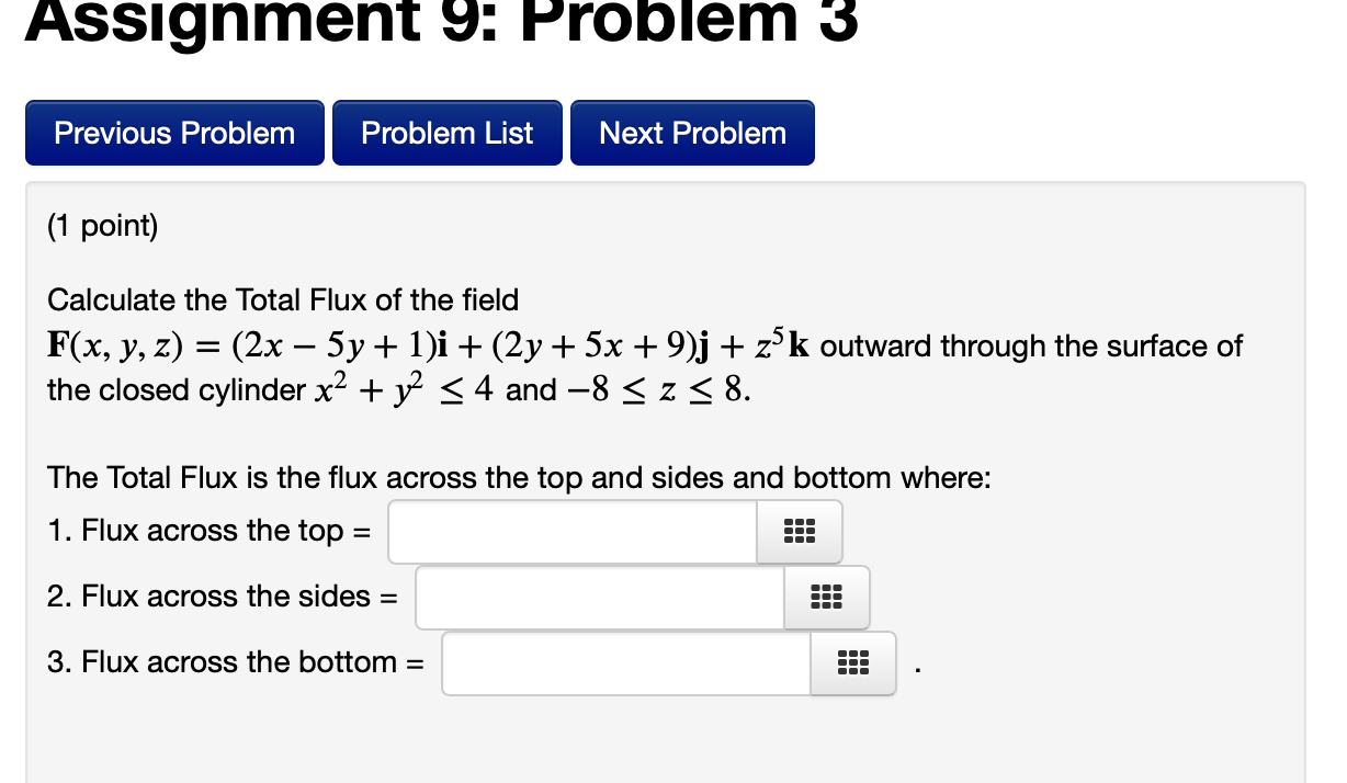 Solved Assignment Y: Problem 3 Previous Problem Problem List | Chegg.com