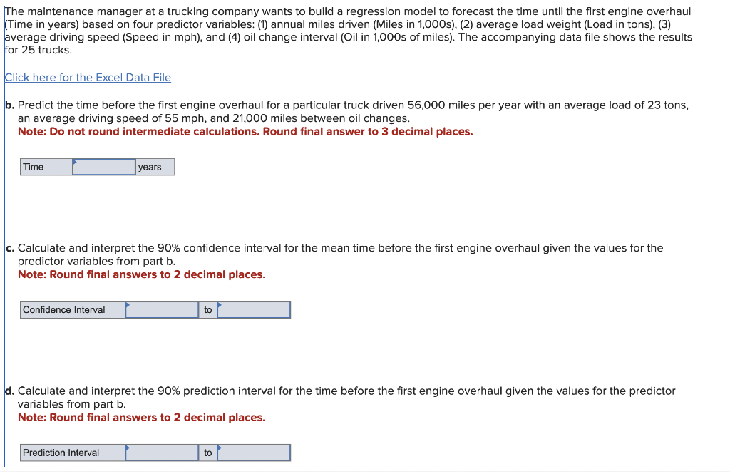 OLS Regression - The general manager of an engineering firm wants