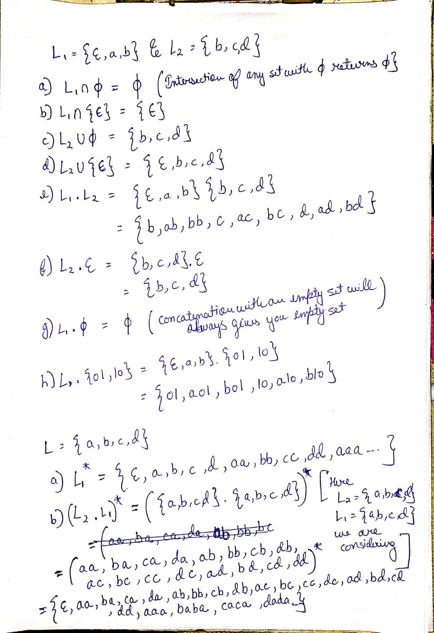 Question E Points Let L A B And L B C D Give The Following Lan Guages A Lino B Answerstreak