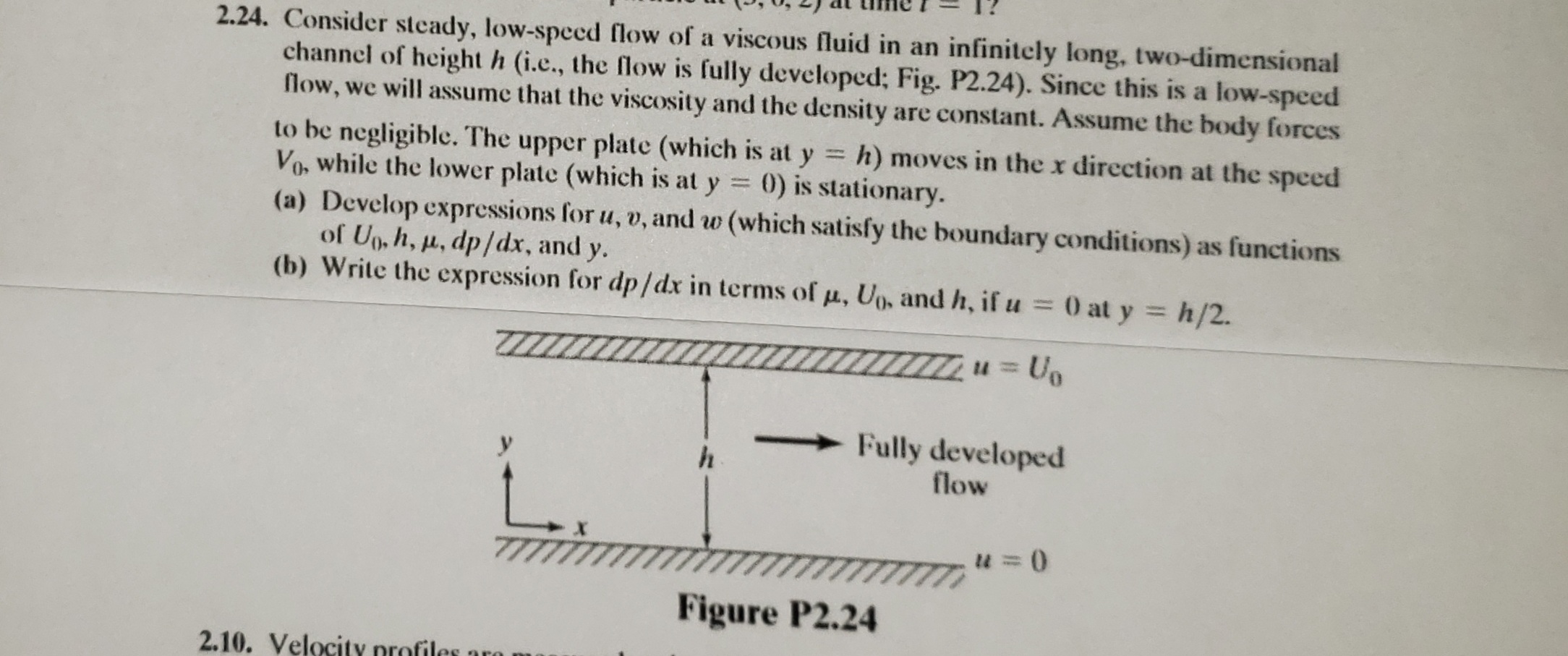 Solved 24. Consider steady, low-speed flow of a viscous | Chegg.com