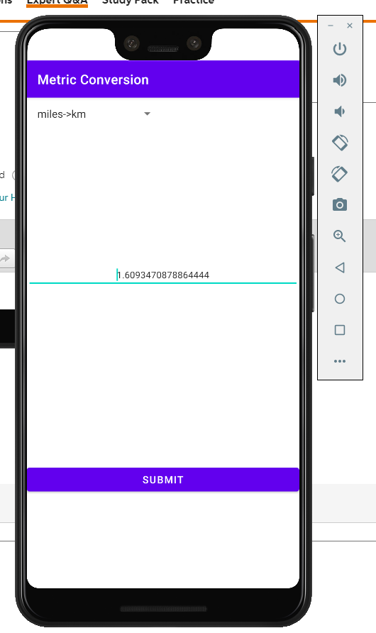 Solved Create an android application that converts selected | Chegg.com