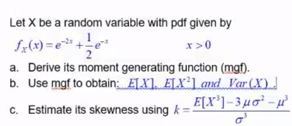 Solved 2 Let X be a random variable with pdf given by | Chegg.com