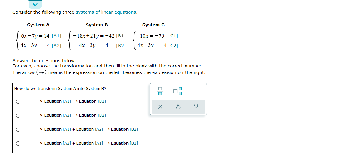 Solved Consider The Following Three Systems Of Linear | Chegg.com