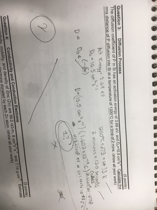 Solved Question 3: Diffusion Process The diffusion | Chegg.com