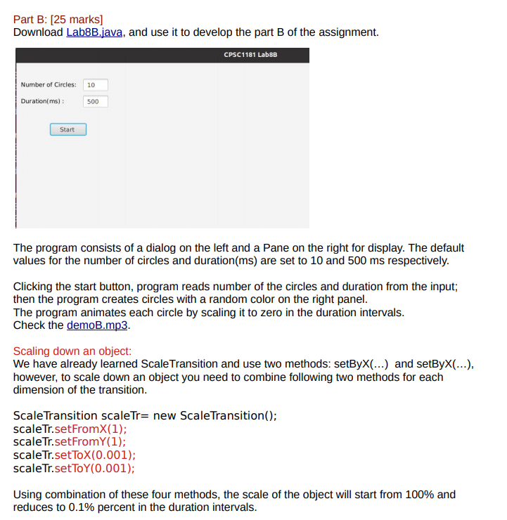 Solved Part A: [35 marks] Develop a Java program that draws | Chegg.com