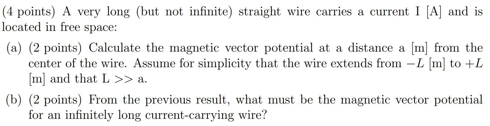 Solved A long, straight wire extends into and out of the