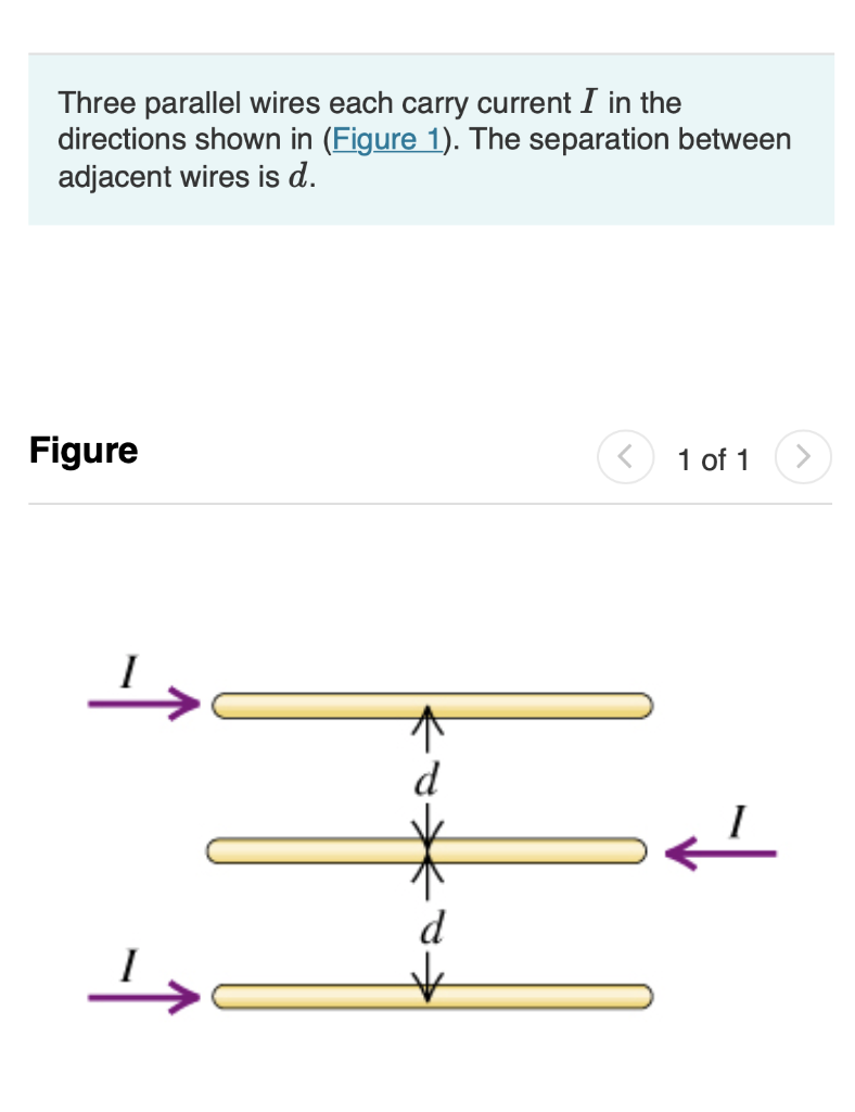 Solved Three parallel wires each carry current I in the