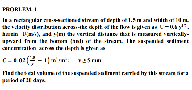 Solved In a rectangular cross-sectioned stream of depth of | Chegg.com